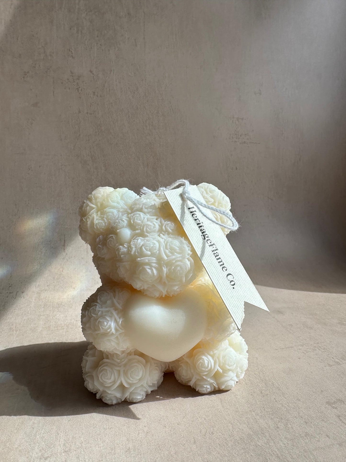 Bouquet of Roses Luxe Bear Candle