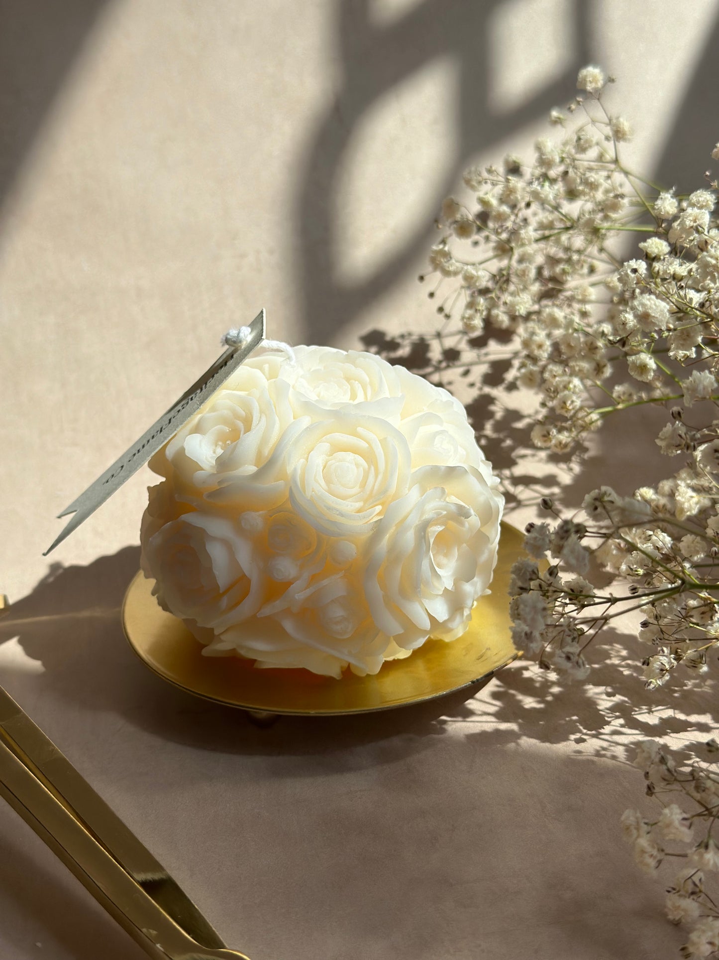 Peony Blossom Orb Candle