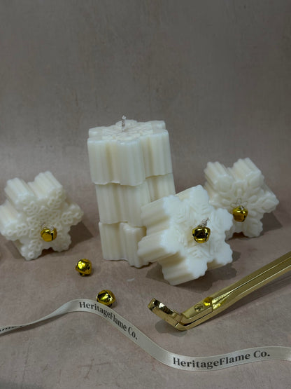 Snowflake Set of 3 Candles